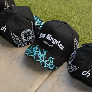 GORRA LA DANDY CLUB FLAMAS NEGRO CON AZUL