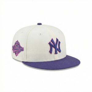 GORRA NY BEIGE CON MORADO WORLD SERIES 1996