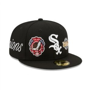GORRA SOX NEGRO WORLD SERIES CHAMPIONS LETRAS