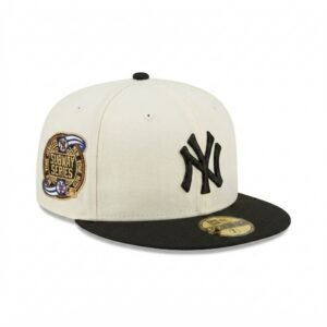 GORRA NY BEIGE CON NEGRO Y ROJO SUBWAY SERIES 2000