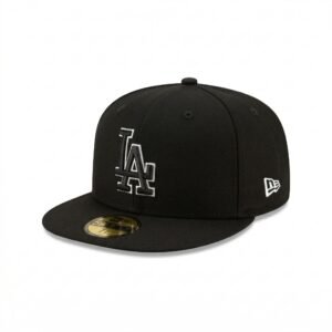 GORRA LA BLACK IN BLACK BORDE BLANCO