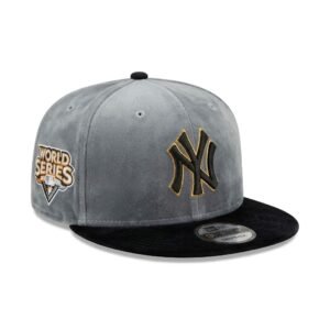 GORRA NY GRIS CON NEGRO WORLD SERIES 2009 [TERCIOPELO]