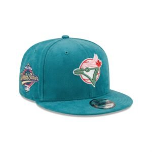 GORRA BLUE JAYS VERDE CON ROSA WS 1992 [TERCIOPELO]