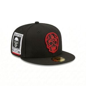 GORRA LA NEGRO CON ROJO CALABERA WANTED