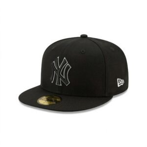 GORRA NY NEGRO CON BORDE BLANCO
