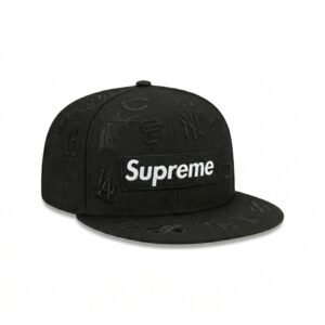 GORRA SUPREME BLACK IN BLACK ALL OVER
