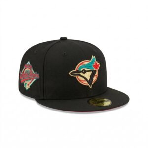 GORRA BLUE JAYS NEGRO CON AMARILLO WORLD SERIES 1993