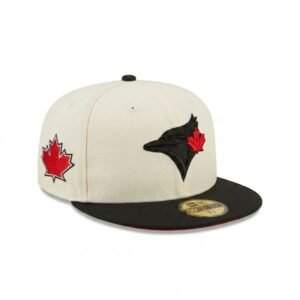GORRA BLUE JAYS BEIGE CON ROJO Y NEGRO HOJA CANADA