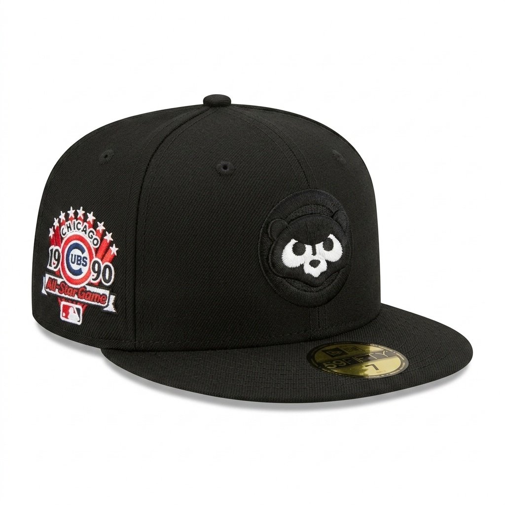GORRA CUBS BLACK IN BLACK ALL STAR GAME 1990