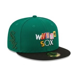 GORRA WHITE SOX CARICATURA VERDE CON NEGRO