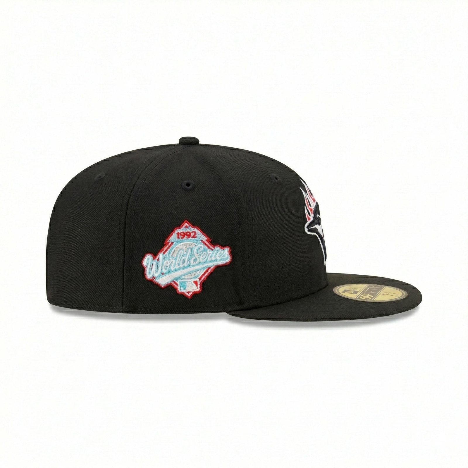 GORRA BLUE JAYS BLACK IN BLACK CON FUEGO WORLD SERIES 1992 - Image 2