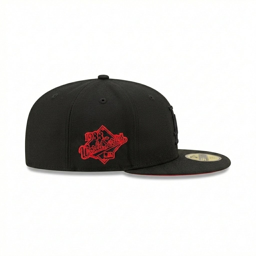 GORRA LA BLACK IN BLACK CON ROJO WORLD SERIES 1988 - Image 2
