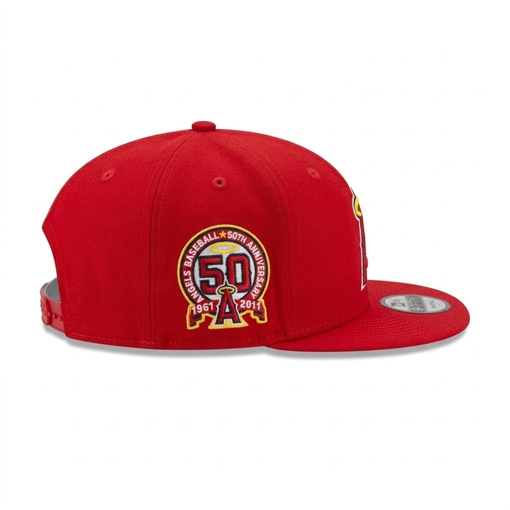 GORRA ANGELS ROJO CON AMARILLO 50TH ANNIVERSARY - Image 2