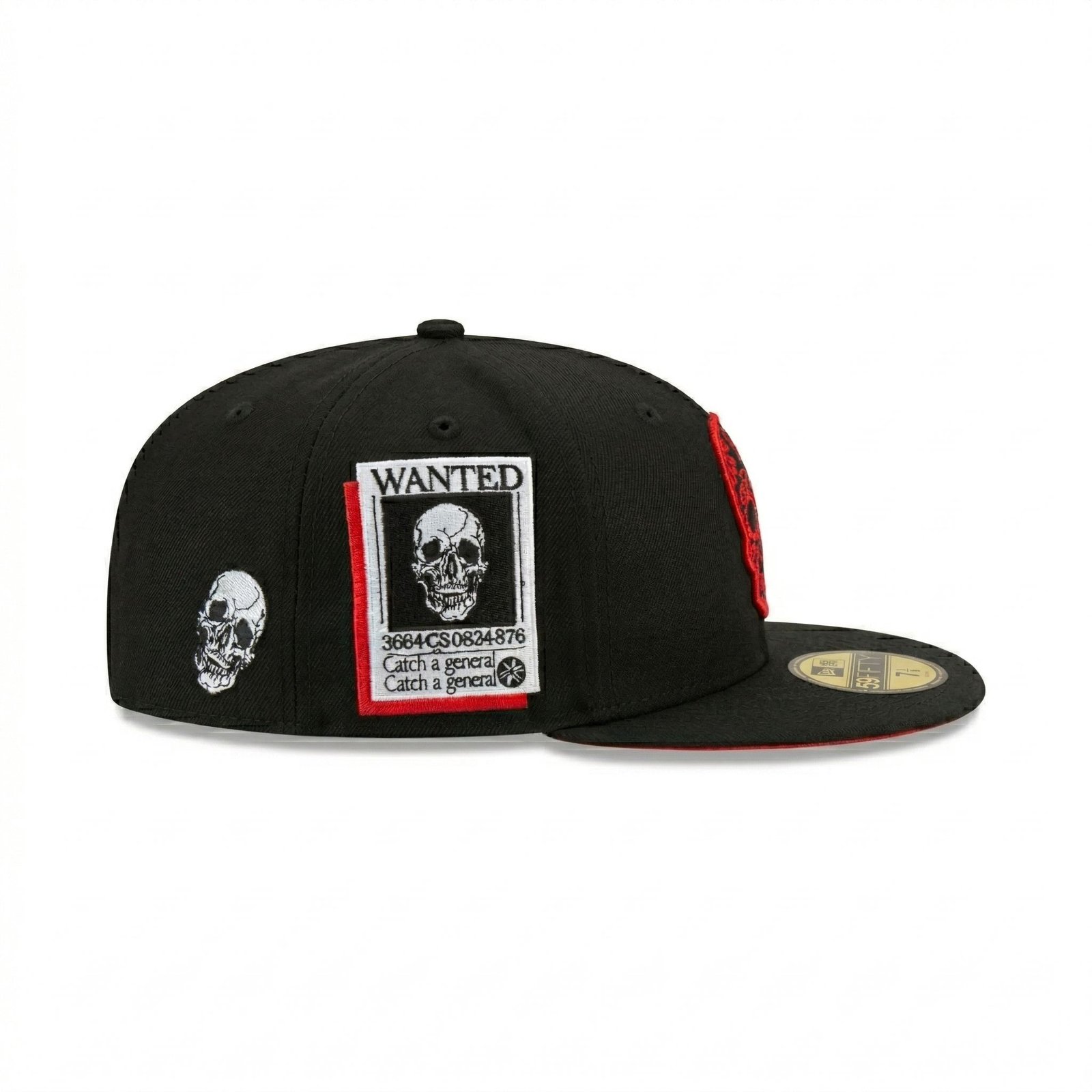 GORRA LA NEGRO CON ROJO CALABERA WANTED - Image 2