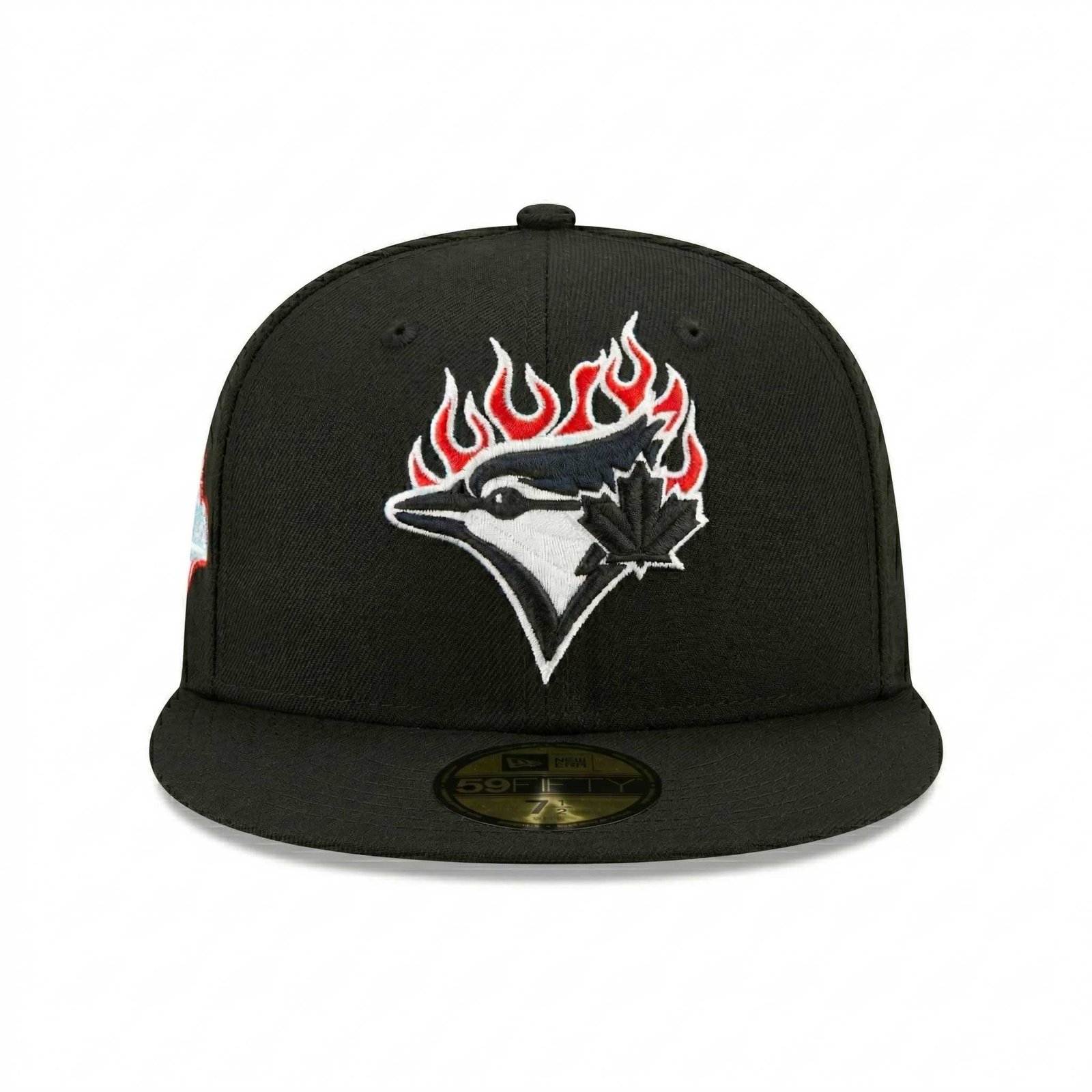 GORRA BLUE JAYS BLACK IN BLACK CON FUEGO WORLD SERIES 1992 - Image 5