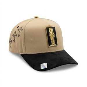 GORRA SAN JUDAS BEIGE PLACA