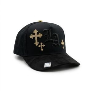 GORRA LA CRUZ GOLD NEGRO