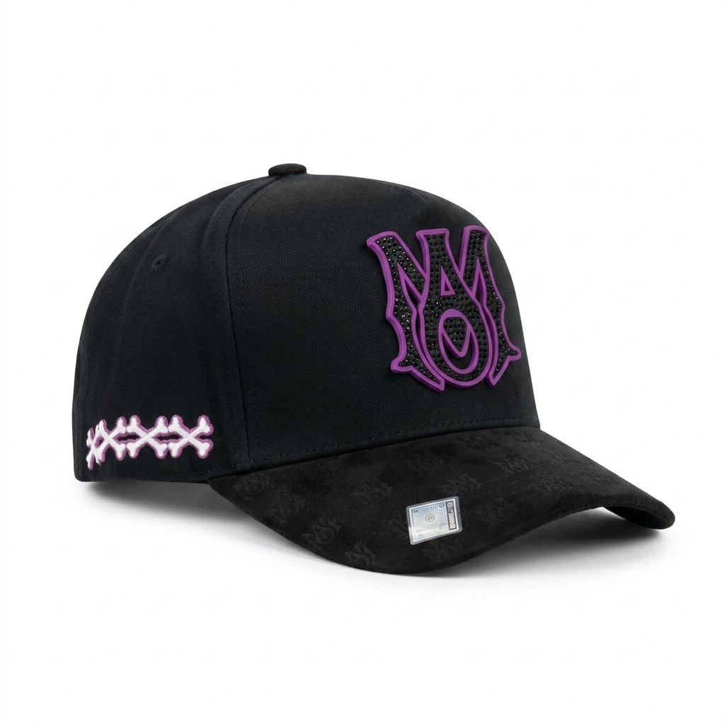 GORRA AMIRI 2.0 NEGRO CON MORADO