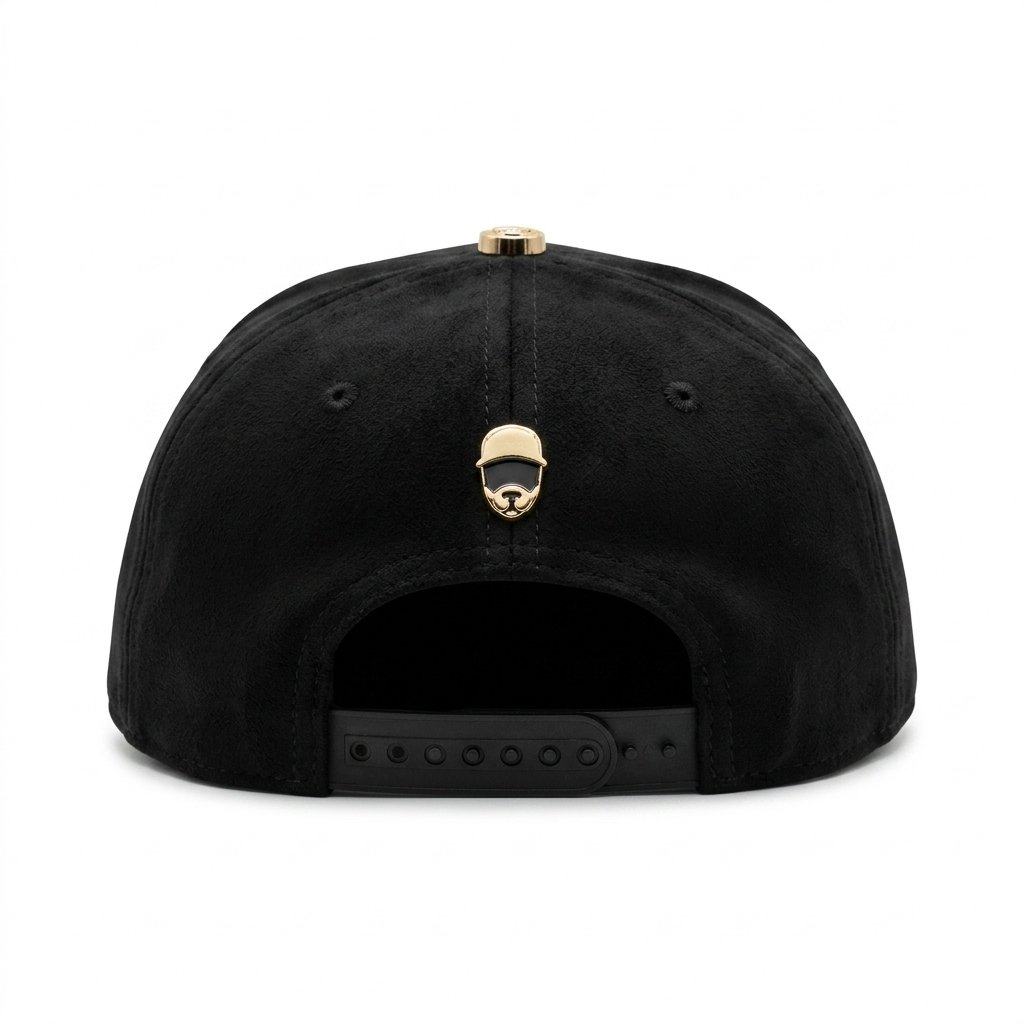 GORRA SKULL NEGRO CON DORADO PLACA DIAMANTES - Image 3