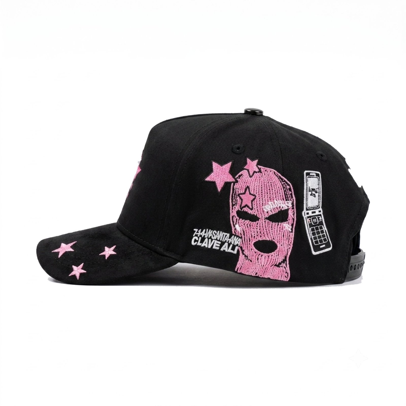 GORRA HOUSTON CLAVE ALI NEGRO CON ROSA - Image 4