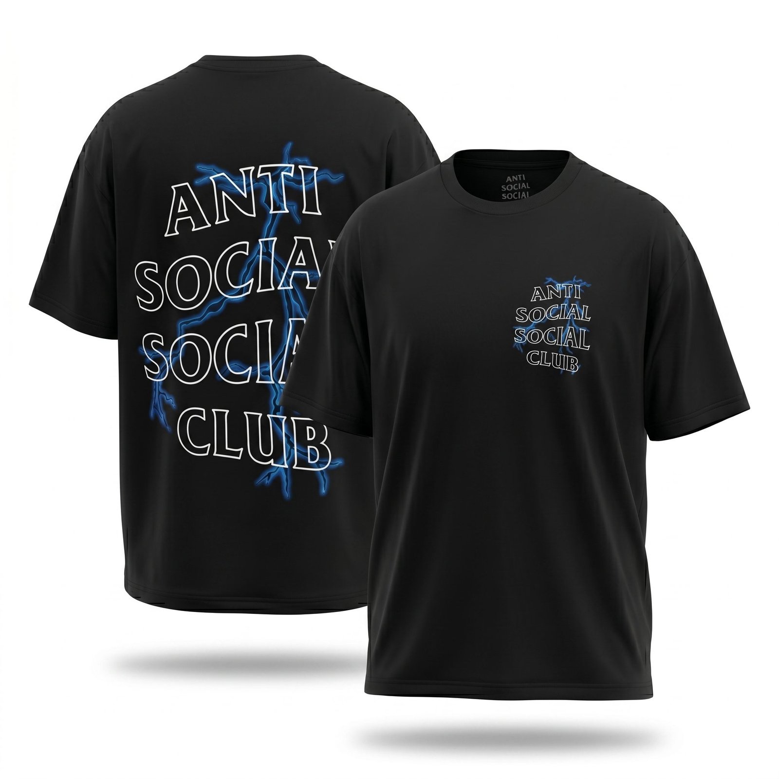 PLAYERA ASSC NEGRO RAYOS AZULES