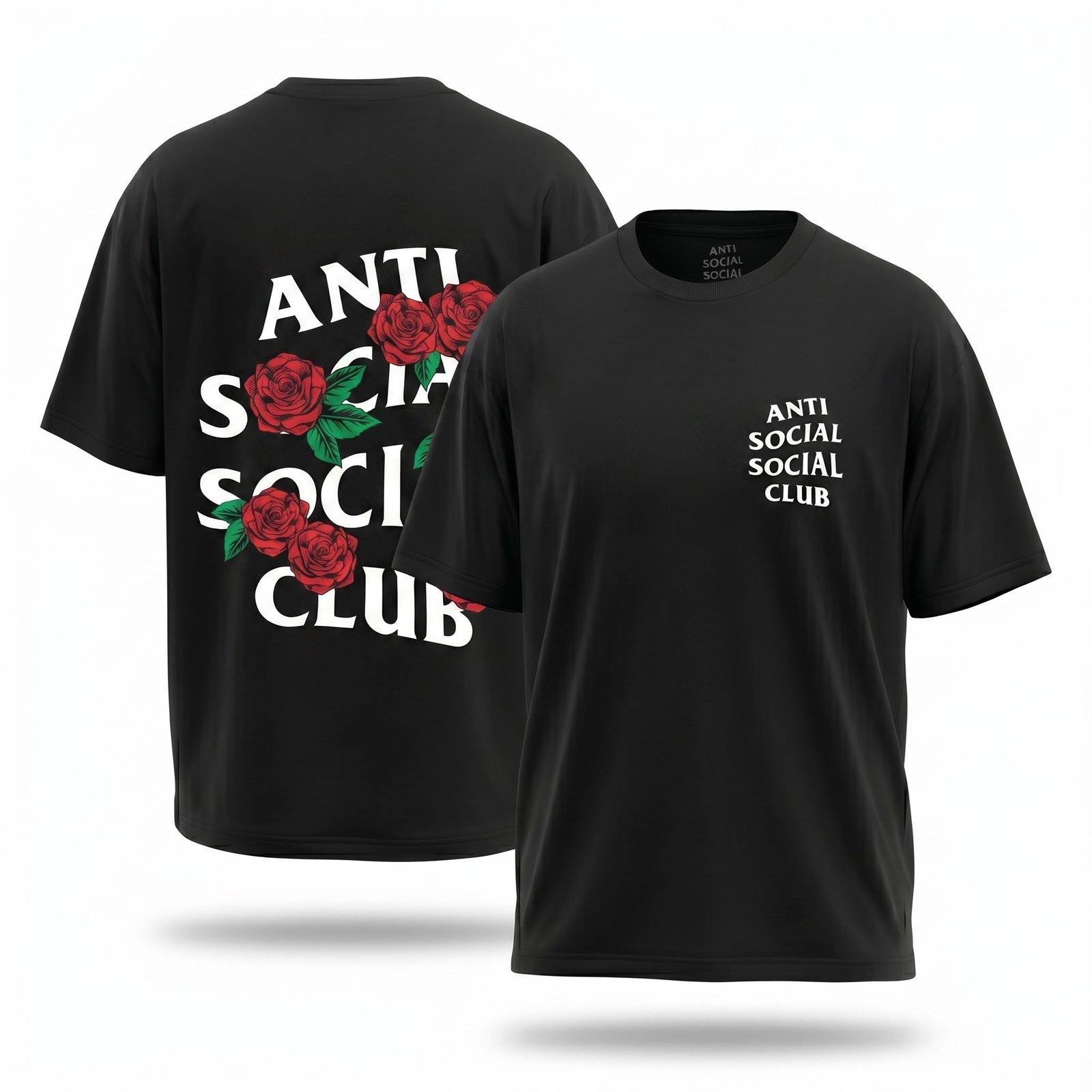 PLAYERA ASSC NEGRO FLORES ROJAS