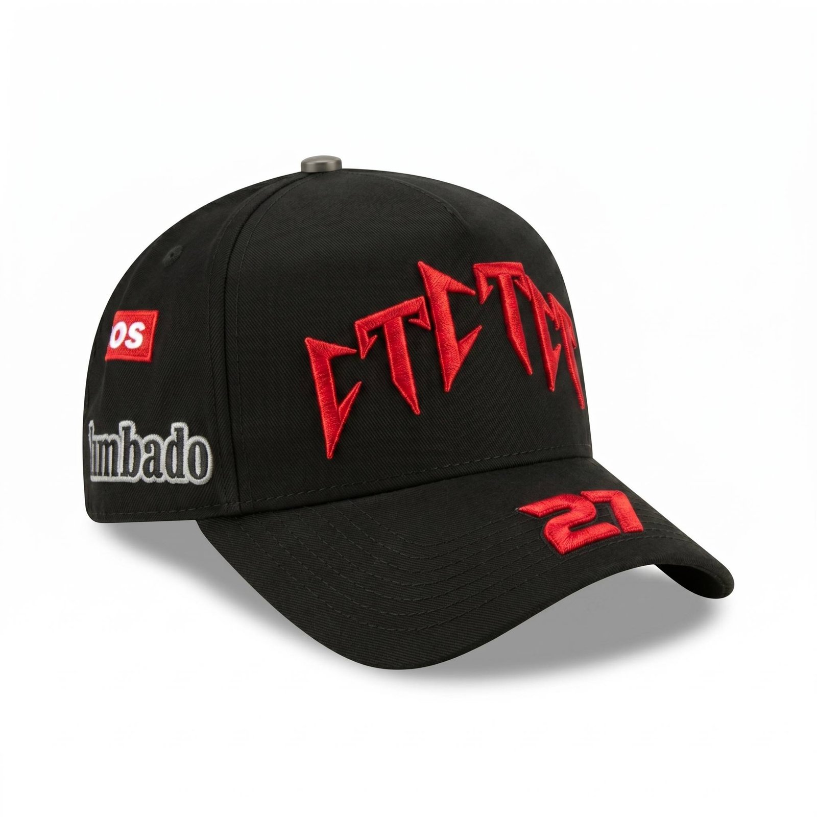 GORRA CT RACING NEGRO CON ROJO