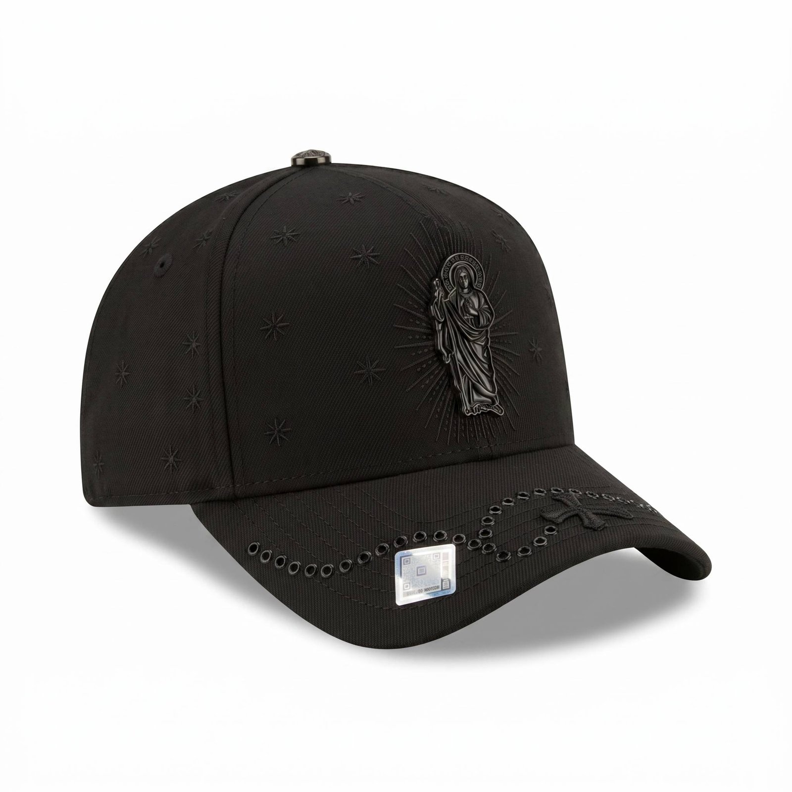 GORRA SAN JUDAS CRYSTAL ALL BLACK