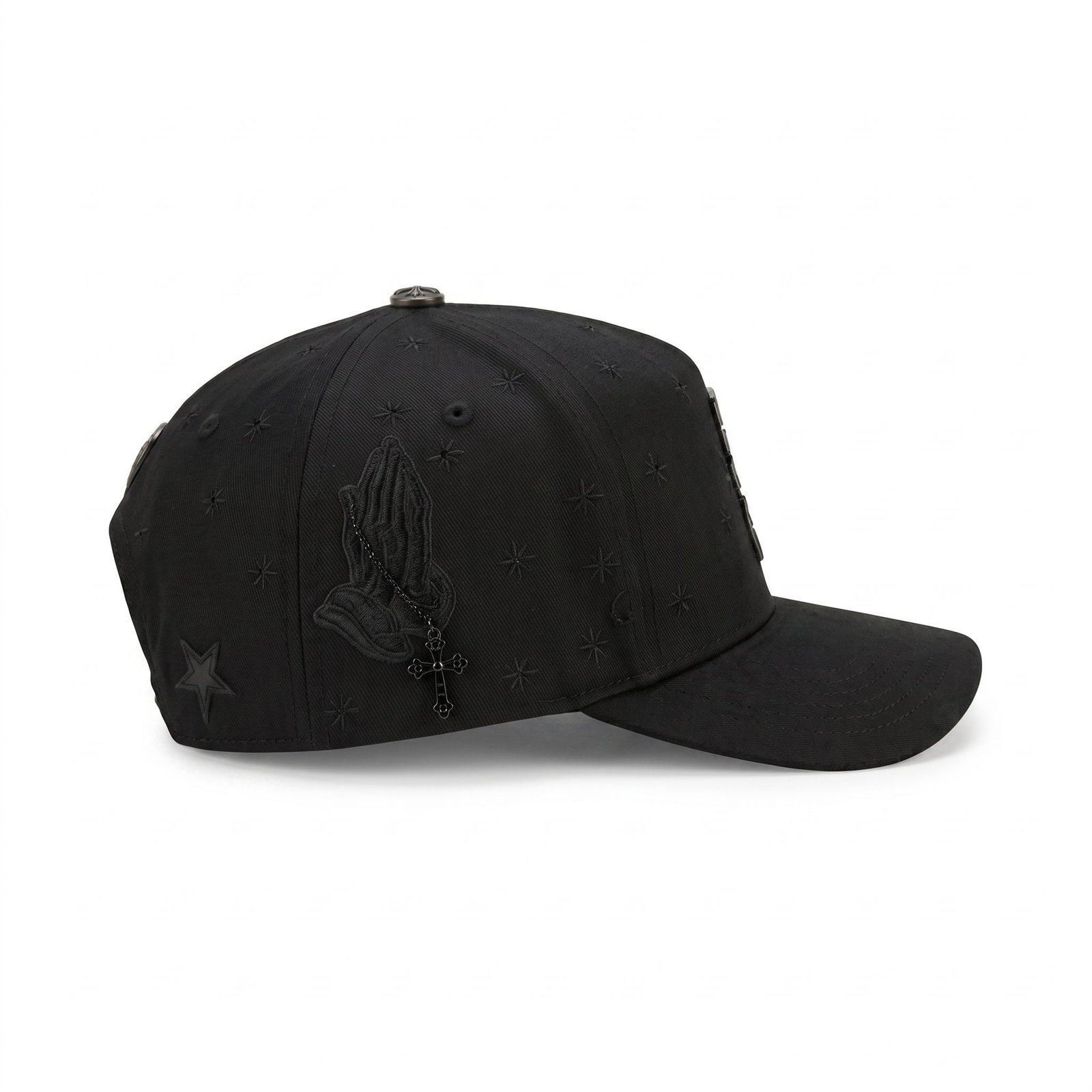 GORRA SAN JUDAS CRYSTAL ALL BLACK - Image 2