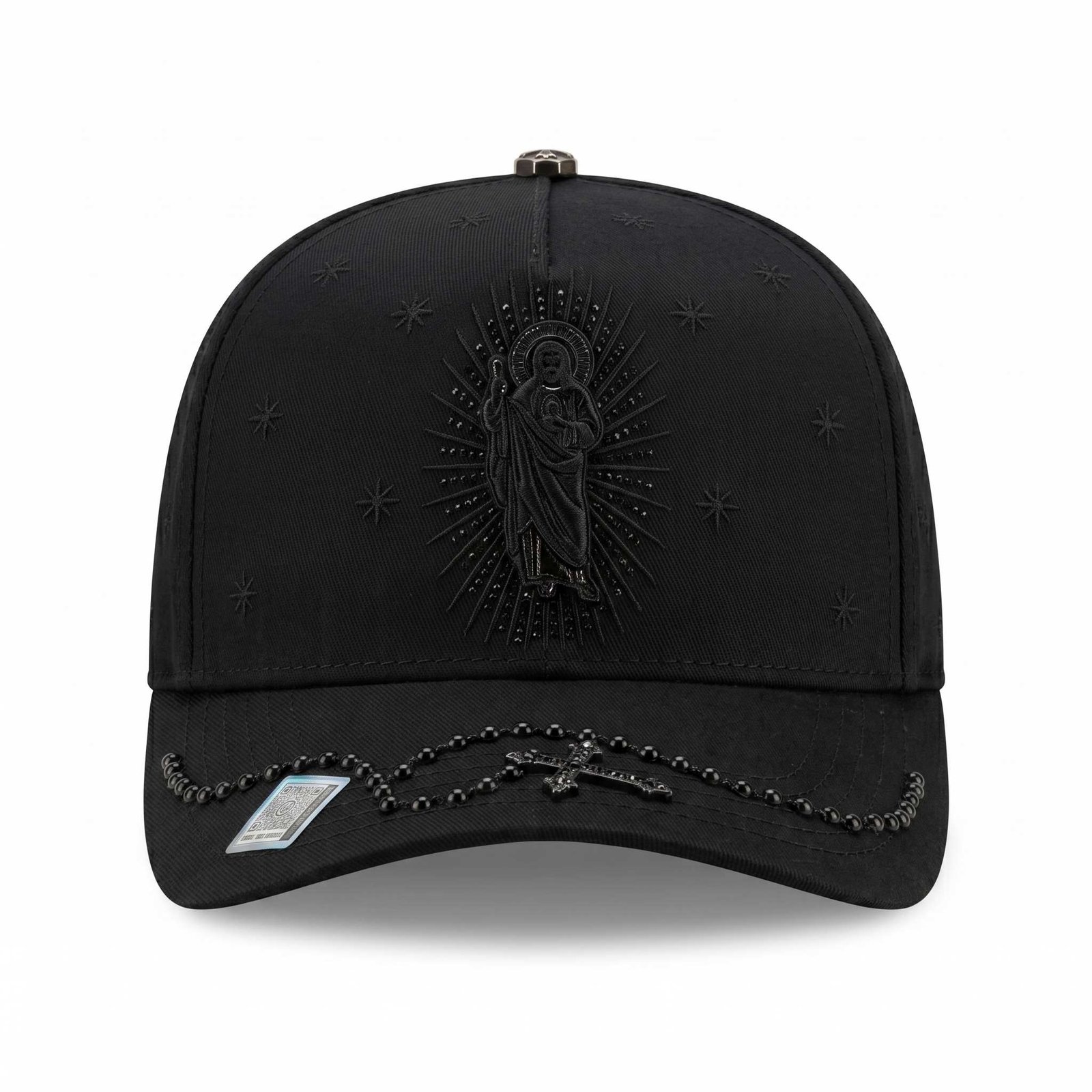 GORRA SAN JUDAS CRYSTAL ALL BLACK - Image 5