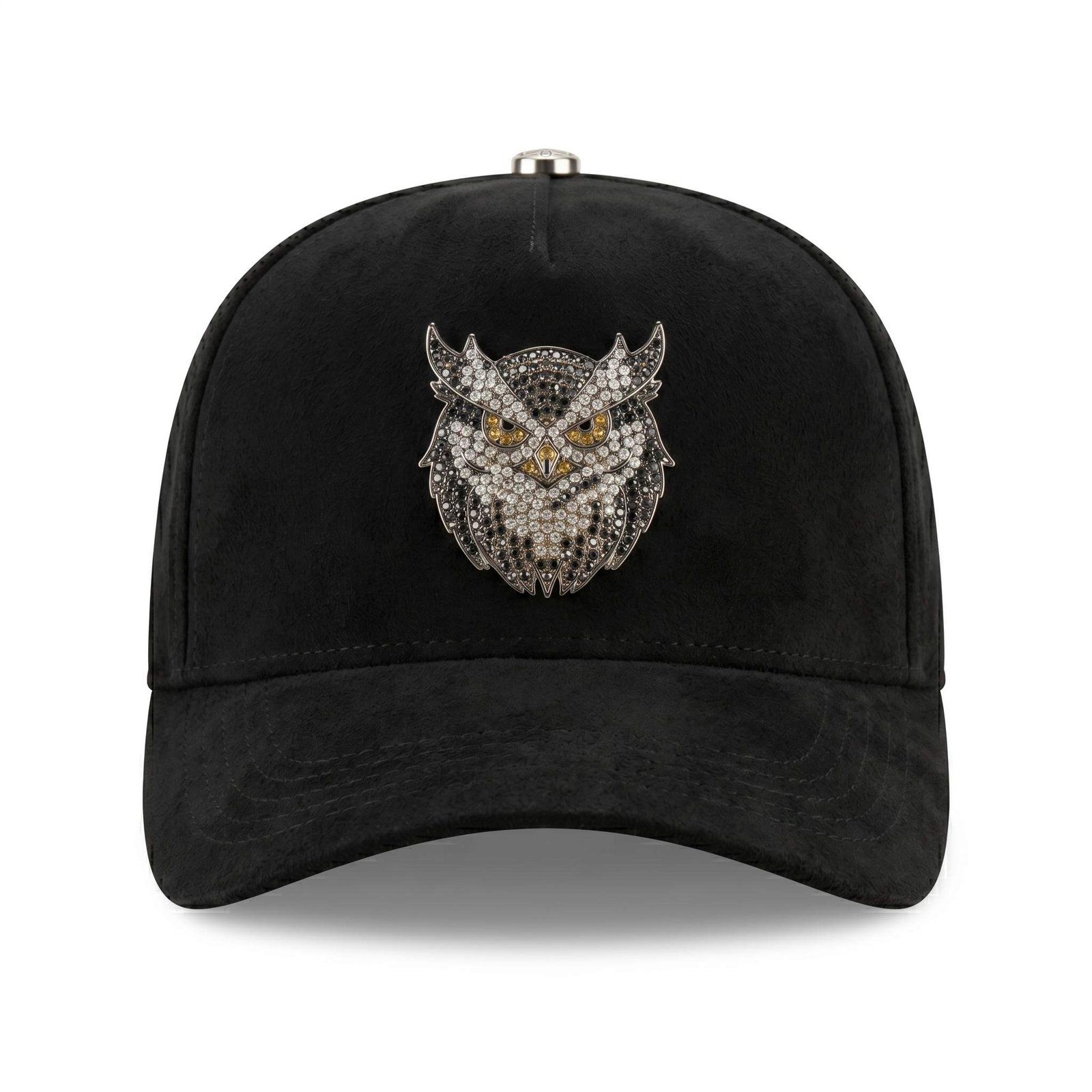 GORRA EL BÚHO NEGRO CON PLACA DIAMANTES - Image 5