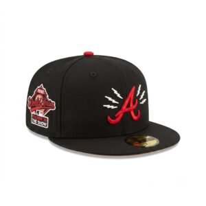 GORRA ATLANTA NEGRO CON ROJO WS 1995