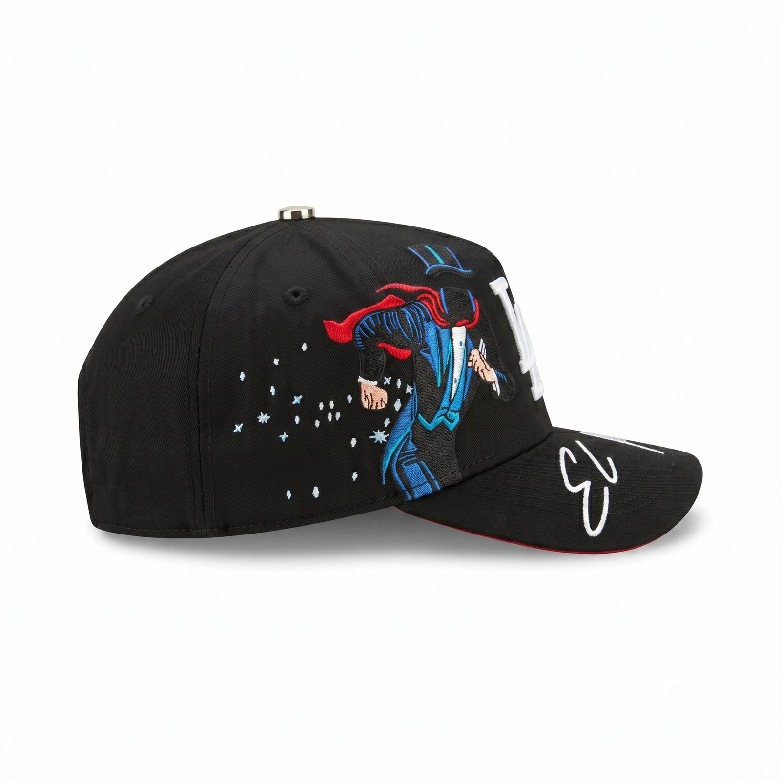 GORRA LA EL MAGO NEGRO CON ROJO - Image 2