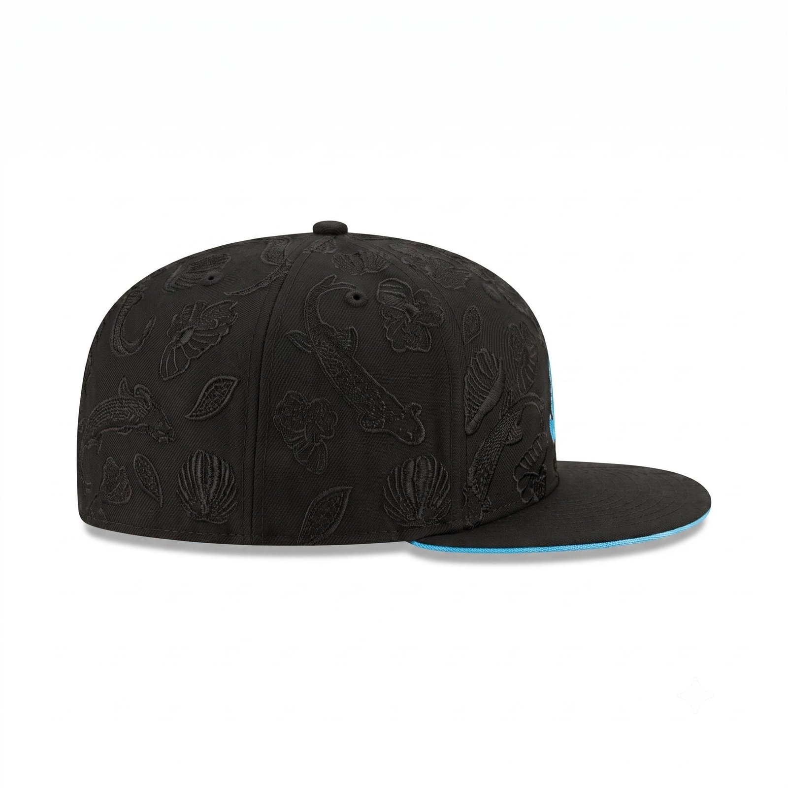 GORRA ATLANTA NEGRO CON AZUL SWIRL - Image 4