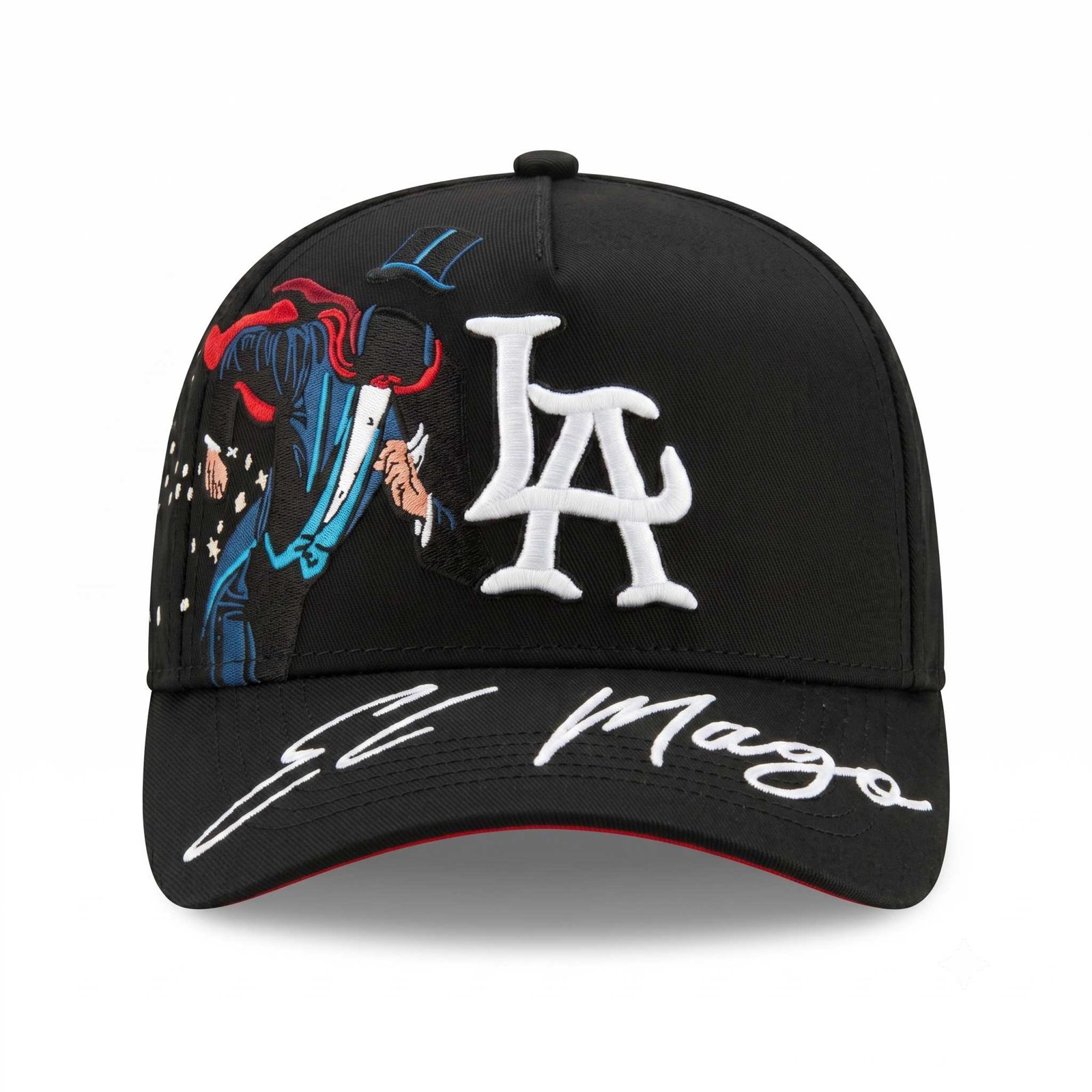 GORRA LA EL MAGO NEGRO CON ROJO - Image 5