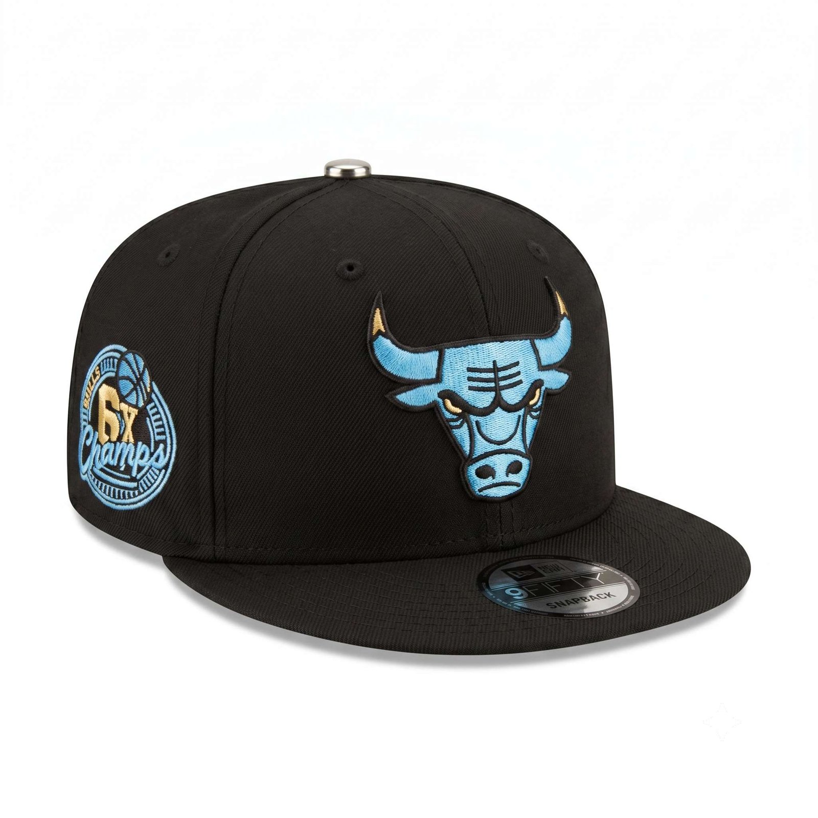 GORRA BULLS NEGO CON AZUL 6X CHAMPS