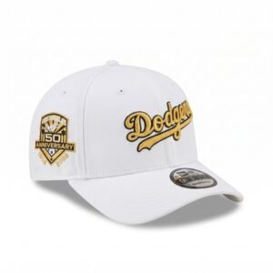 GORRA DODGERS BLANCA CON DORADO 50TH ANNIVERSARY