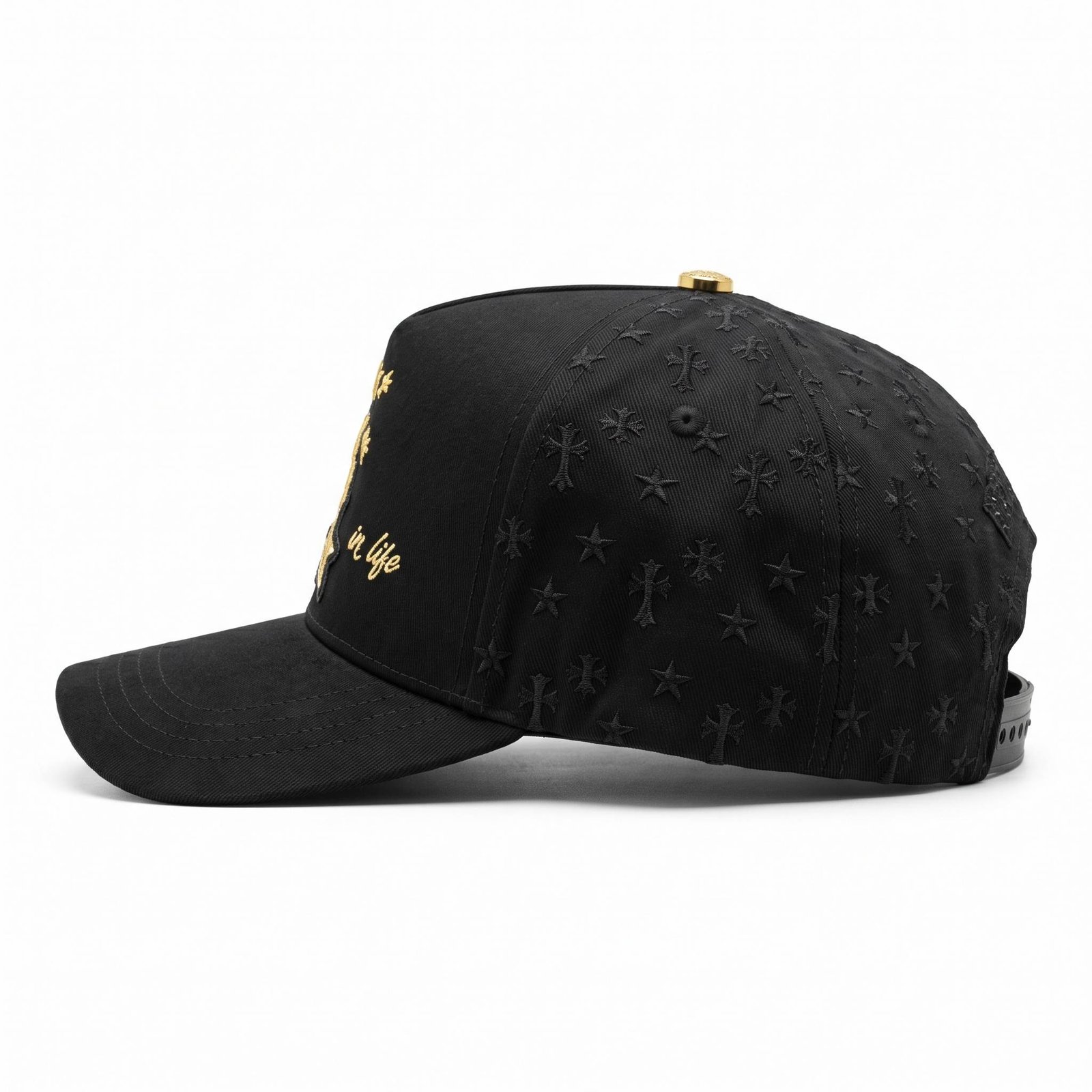 GORRA NOTHING IS EASY BLACK/GOLD - Imagen 4