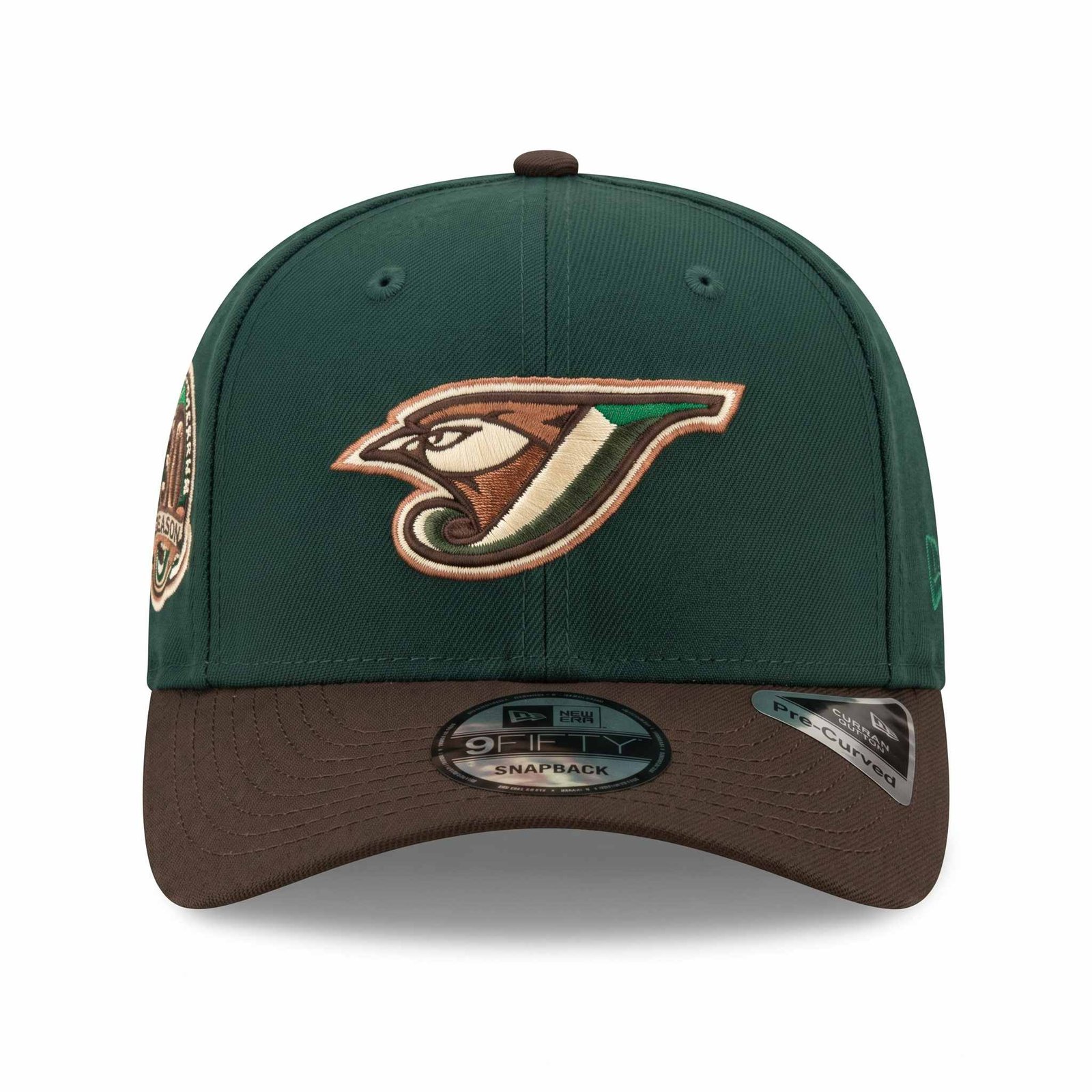 GORRA BLUE JAYS VERDE OSCURO CON CAFÉ 30TH SEASON - Imagen 5